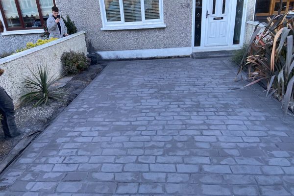 New Patterned Concrete Driveway in Dublin